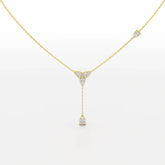 1 CT Drop Necklace with Pear Cut Lab Diamonds Jama Jewels