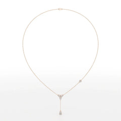 1 CT Drop Necklace with Pear Cut Lab Diamonds Jama Jewels