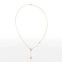 1 CT Drop Necklace with Pear Cut Lab Diamonds Jama Jewels
