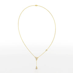 1 CT Drop Necklace with Pear Cut Lab Diamonds Jama Jewels