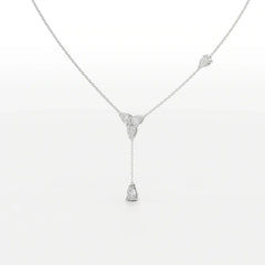1 CT Drop Necklace with Pear Cut Lab Diamonds Jama Jewels