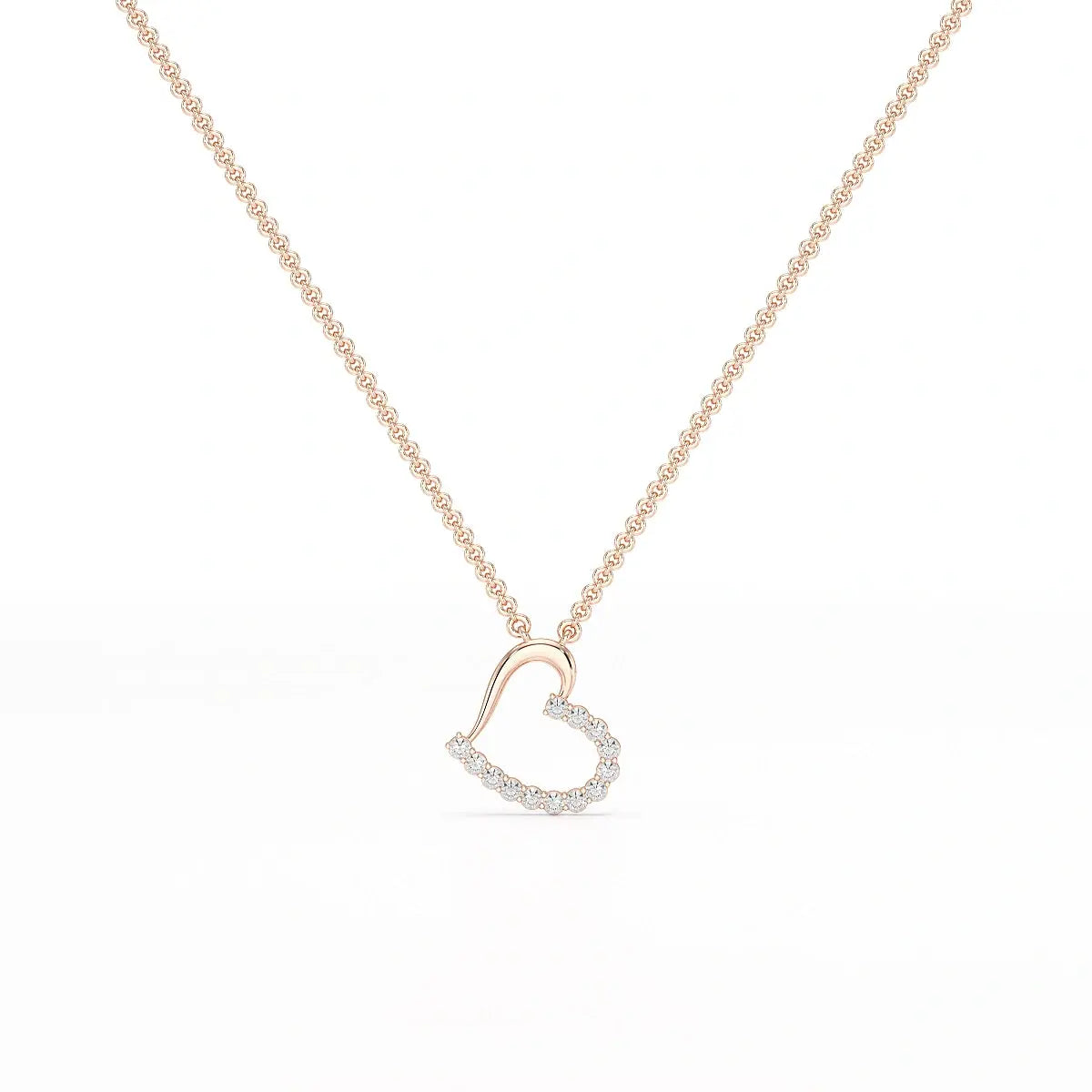 0.46 CT Round Cut Lab Diamond Chain Pendant Jama Jewels