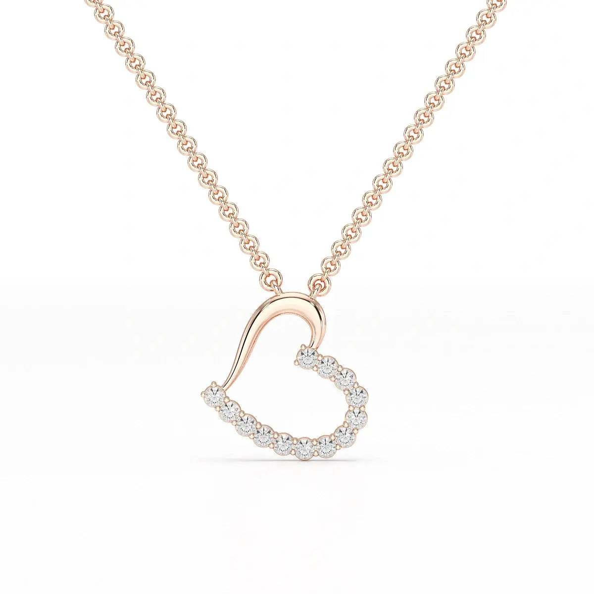 0.46 CT Round Cut Lab Diamond Chain Pendant Jama Jewels