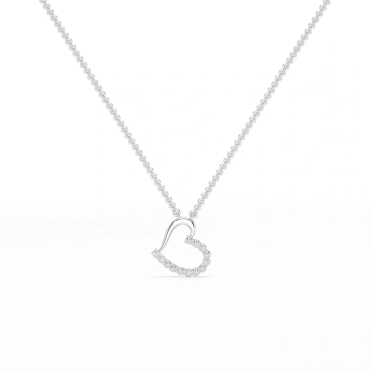 0.46 CT Round Cut Lab Diamond Chain Pendant Jama Jewels