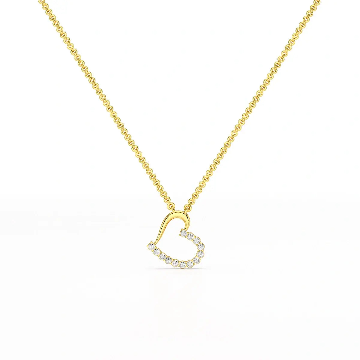 0.46 CT Round Cut Lab Diamond Chain Pendant Jama Jewels