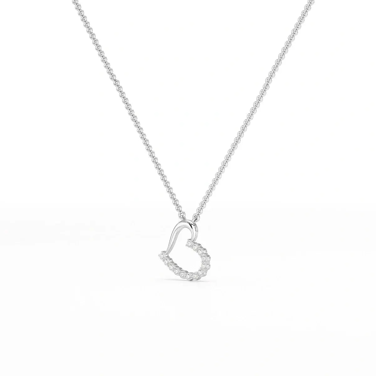 0.46 CT Round Cut Lab Diamond Chain Pendant Jama Jewels