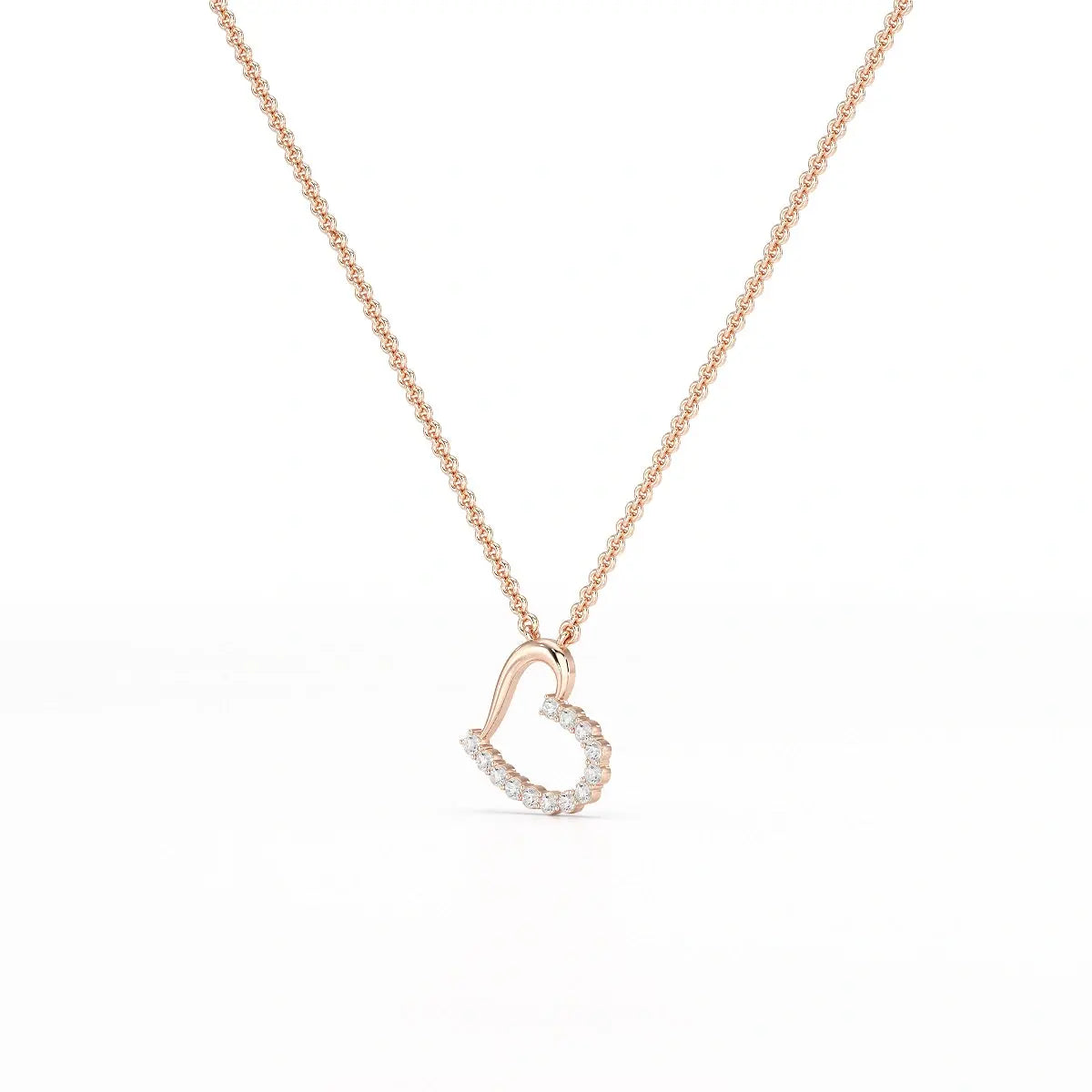 0.46 CT Round Cut Lab Diamond Chain Pendant Jama Jewels