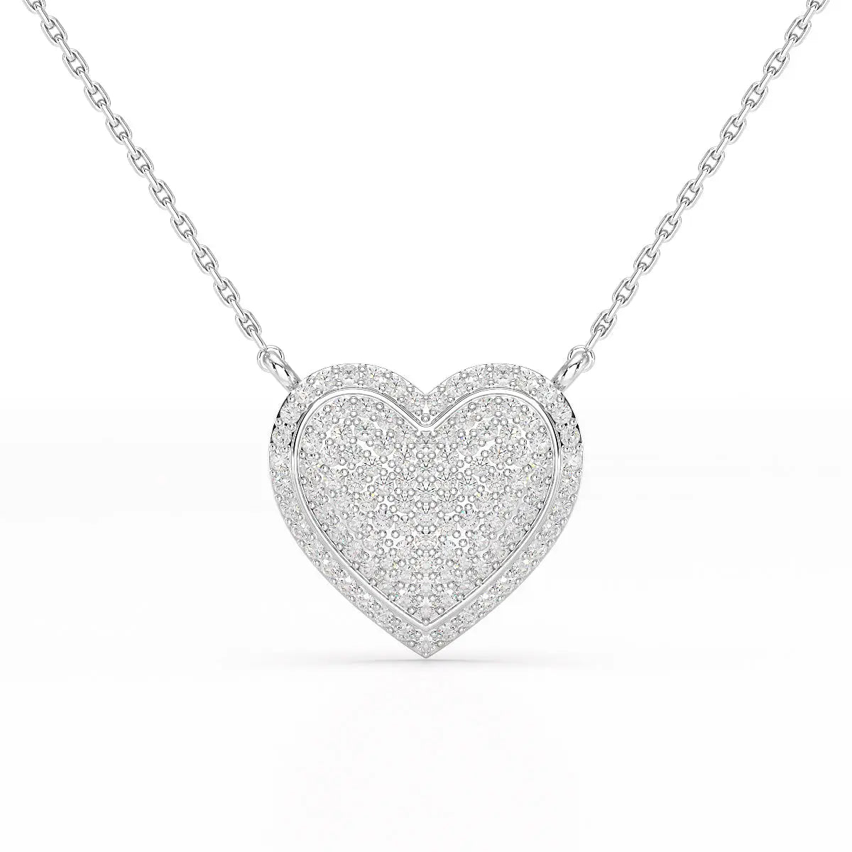1.67 CT RoundCut Lab Diamond Chain Pendant Jama Jewels