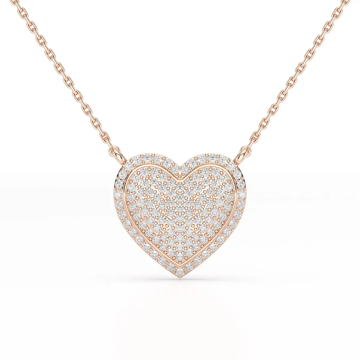 1.67 CT RoundCut Lab Diamond Chain Pendant Jama Jewels