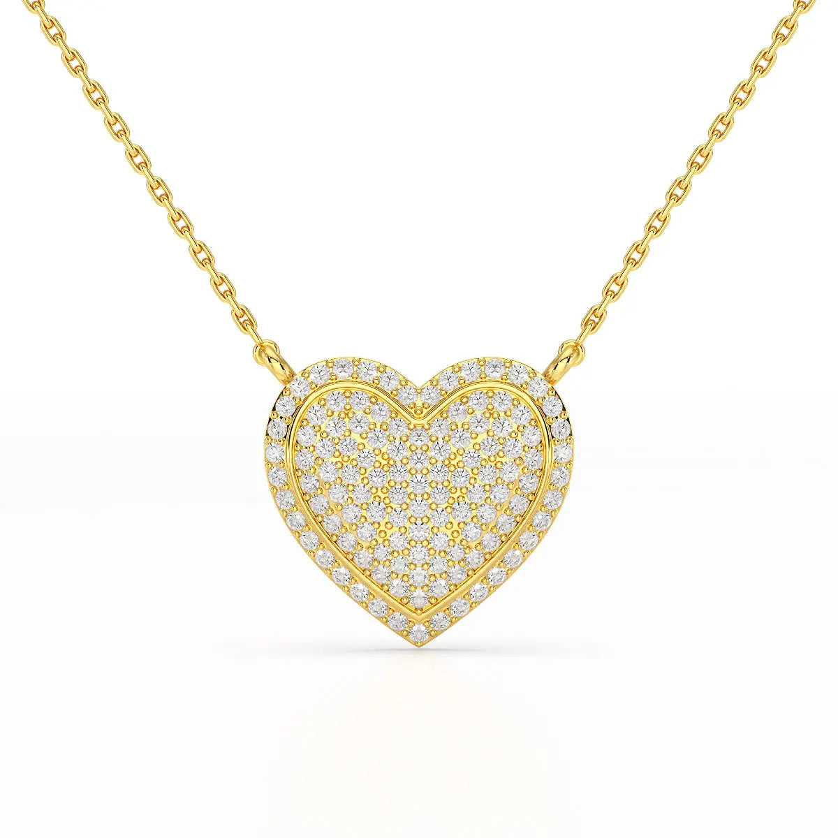 1.67 CT RoundCut Lab Diamond Chain Pendant Jama Jewels