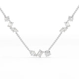11 CT Lab Diamond Round Cut Chain Pendant