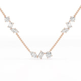 11 CT Lab Diamond Round Cut Chain Pendant