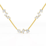 11 CT Lab Diamond Round Cut Chain Pendant