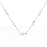 11 CT Lab Diamond Round Cut Chain Pendant