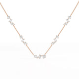 11 CT Lab Diamond Round Cut Chain Pendant