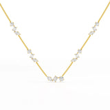 11 CT Lab Diamond Round Cut Chain Pendant
