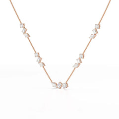 11 CT Lab Diamond Multi Shape Chain Pendant Jama Jewels