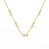 11 CT Lab Diamond Round Cut Chain Pendant