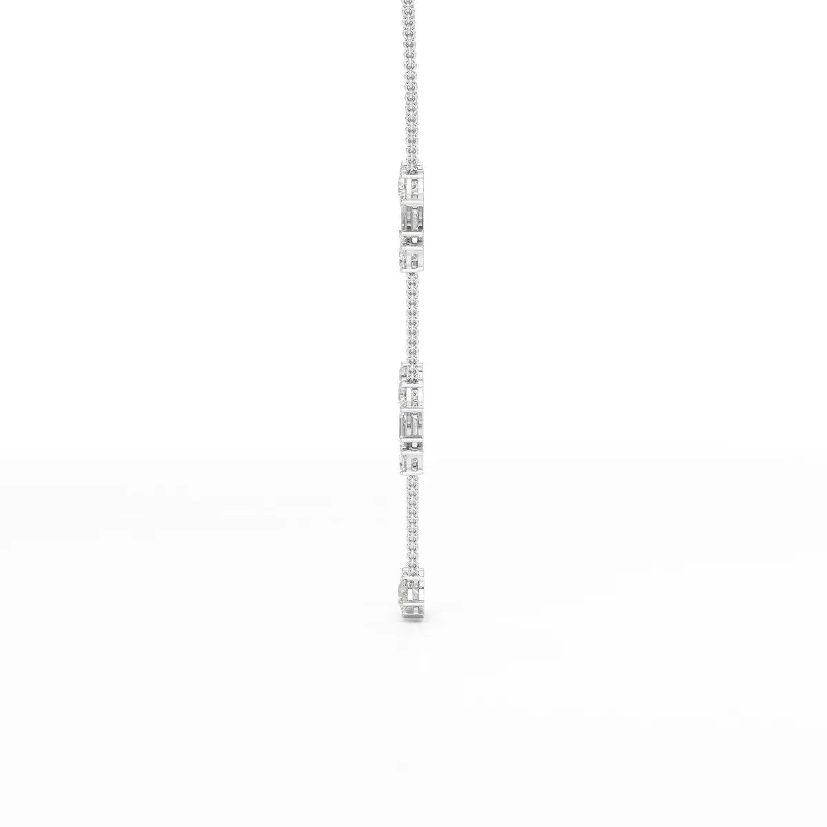11 CT Lab Diamond Multi Shape Chain Pendant Jama Jewels