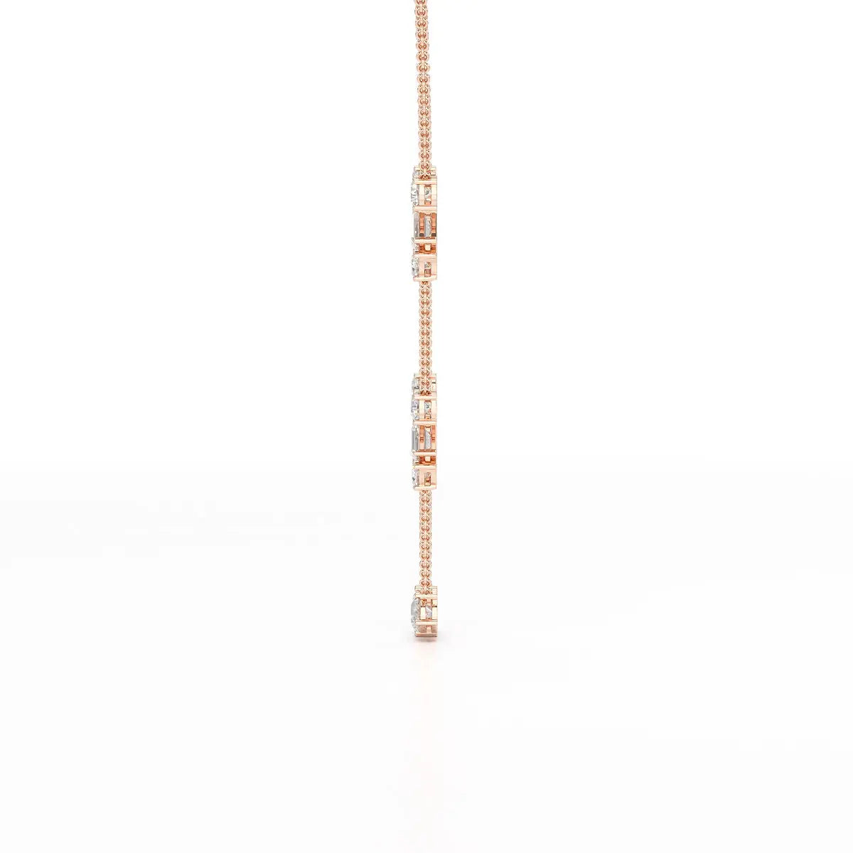 11 CT Lab Diamond Multi Shape Chain Pendant Jama Jewels