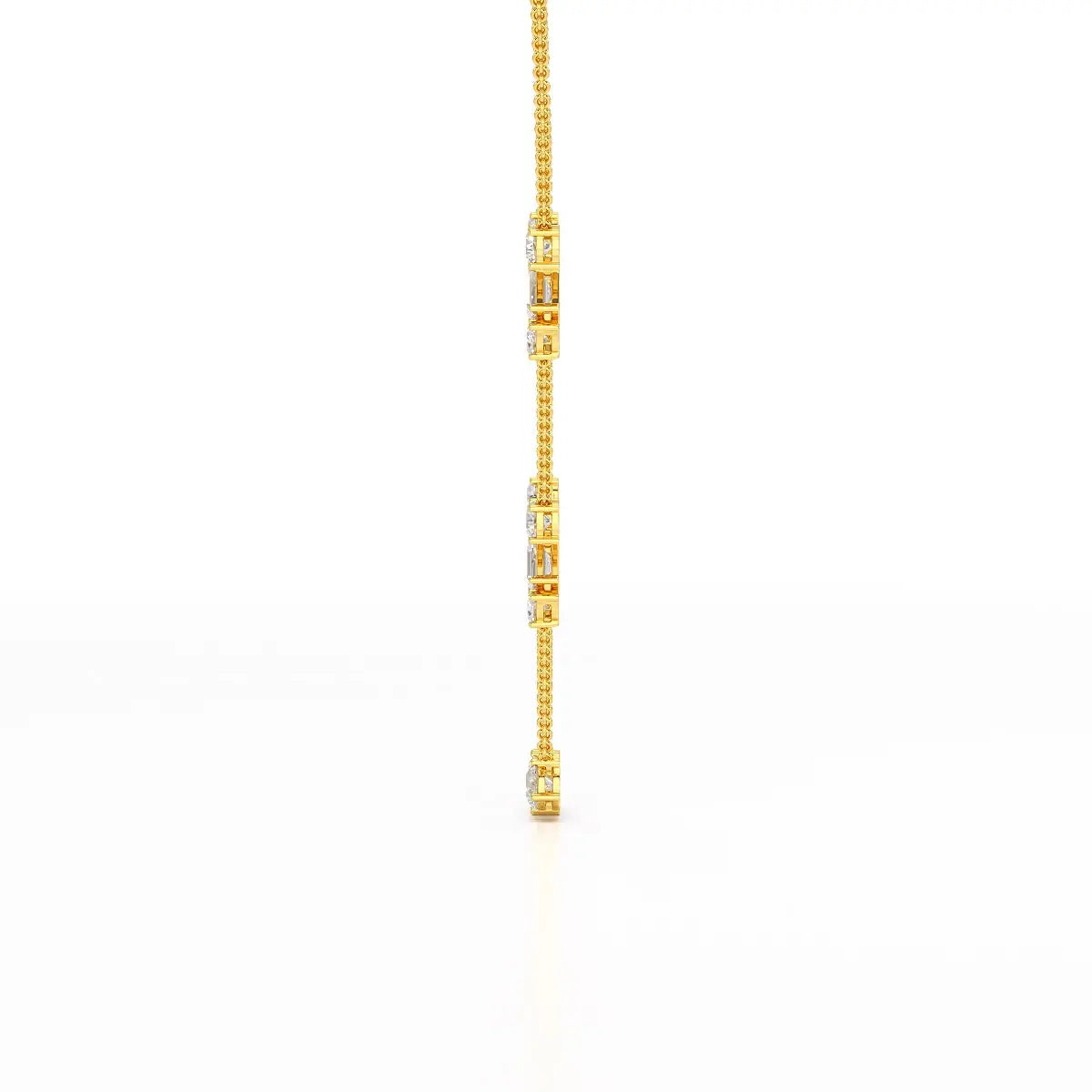 11 CT Lab Diamond Multi Shape Chain Pendant Jama Jewels