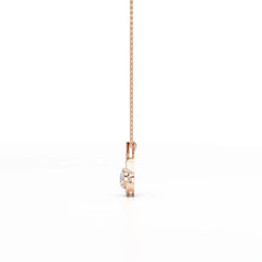 1.7 CT Lab Diamond Moon Shaped Round Chain Pendant Jama Jewels