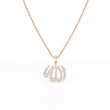 1.1 CT Lab Diamond Allah Named Chain Pendant
