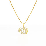 1.1 CT Lab Diamond Allah Named Chain Pendant