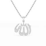 1.1 CT Lab Diamond Allah Named Chain Pendant