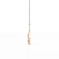1.58 CT Lab Diamond Moon Shaped Chain Pendant Jama Jewels