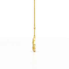 1.58 CT Lab Diamond Moon Shaped Chain Pendant Jama Jewels