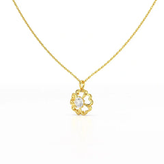 0.65 CT Heart Shape Pave Setting Chain Pendant With Round Cut Lab Diamonds Jama Jewels