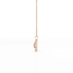0.65 CT Heart Shape Pave Setting Chain Pendant With Round Cut Lab Diamonds Jama Jewels