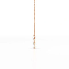 0.35 CT Lines Lab Diamond Chain Pendant with Round Cut Diamonds Jama Jewels