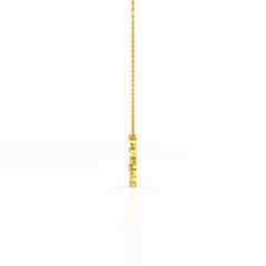 0.35 CT Lines Lab Diamond Chain Pendant with Round Cut Diamonds Jama Jewels