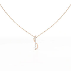 0.15 CT Round Cut Lab Diamond Swirl Chain Pendant Jama Jewels