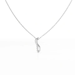 0.15 CT Round Cut Lab Diamond Swirl Chain Pendant Jama Jewels