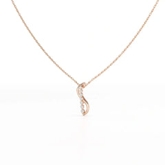 0.15 CT Round Cut Lab Diamond Swirl Chain Pendant Jama Jewels