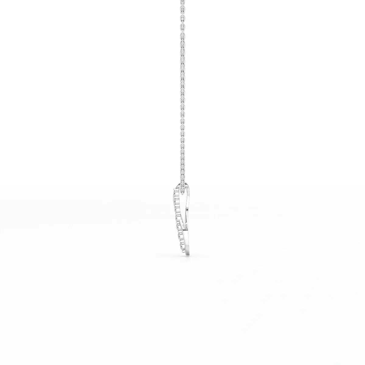 0.15 CT Round Cut Lab Diamond Swirl Chain Pendant Jama Jewels