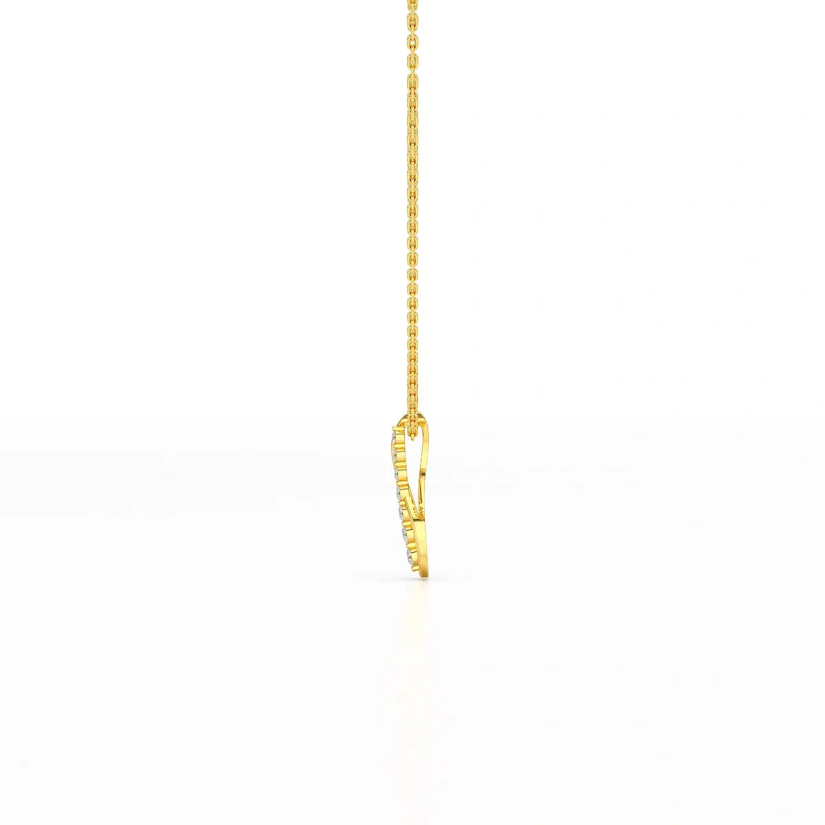 0.15 CT Round Cut Lab Diamond Swirl Chain Pendant Jama Jewels