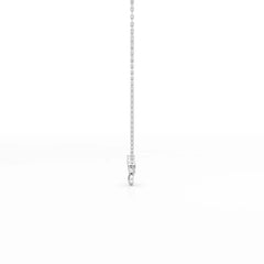 0.20 CT Flower Shape Lab Diamond Chain Pendant with Round Diamonds Jama Jewels