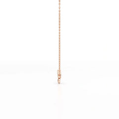 0.20 CT Flower Shape Lab Diamond Chain Pendant with Round Diamonds Jama Jewels