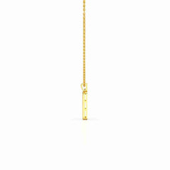 0.50 CT Lab Diamond Rectangular Chain Pendant with Round Diamonds Jama Jewels
