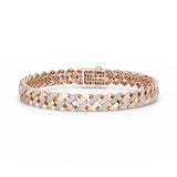 2.62 CT Round Cut Men's Cuban Bracelet