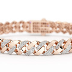 2.62 CT Round Cut Men's Cuban Bracelet Jama Jewels