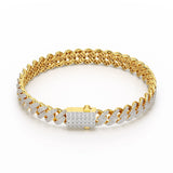 4.66 CT Round Cut Men's Cuban Bracelet