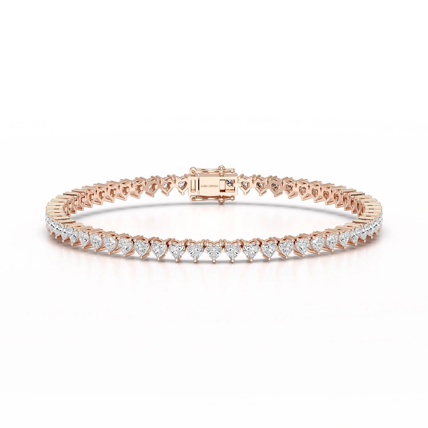 8.55 CT Lab Grown Heart shape Diamond Tennis Bracelet