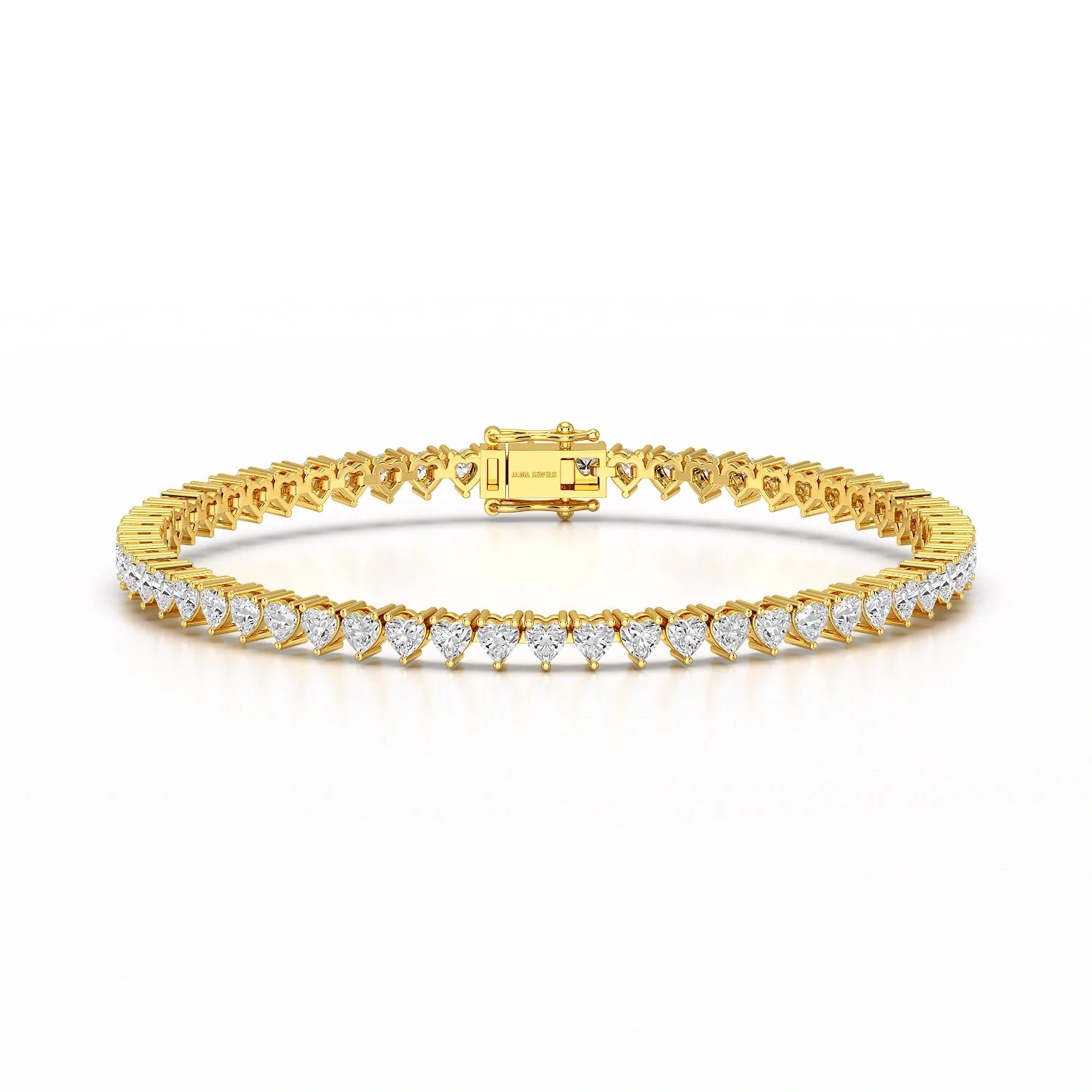 8.55 CT Lab Grown Heart shape Diamond Tennis Bracelet
