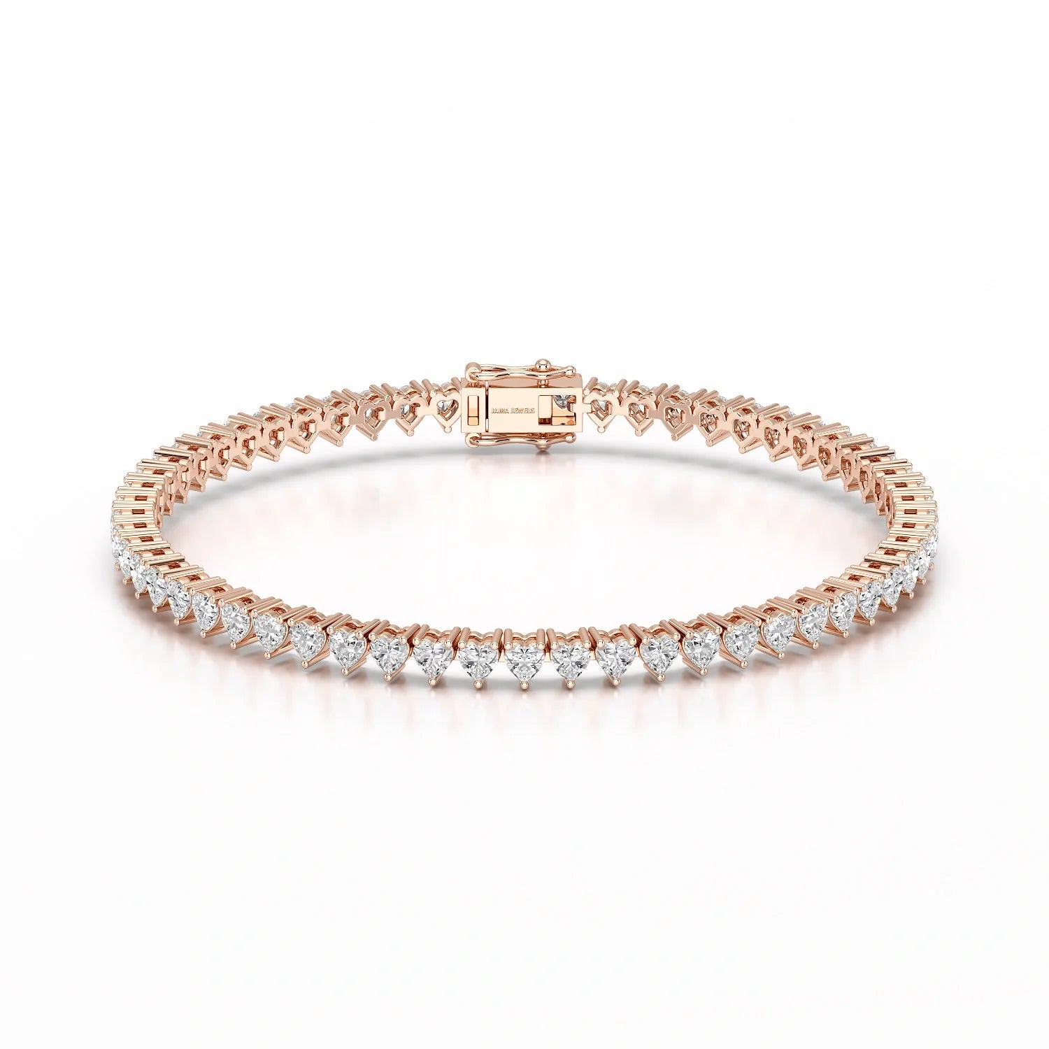 8.55 CT Lab Grown Heart shape Diamond Tennis Bracelet