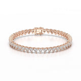 10.75 CT Lab Grown Heart shape Diamond Tennis Bracelet